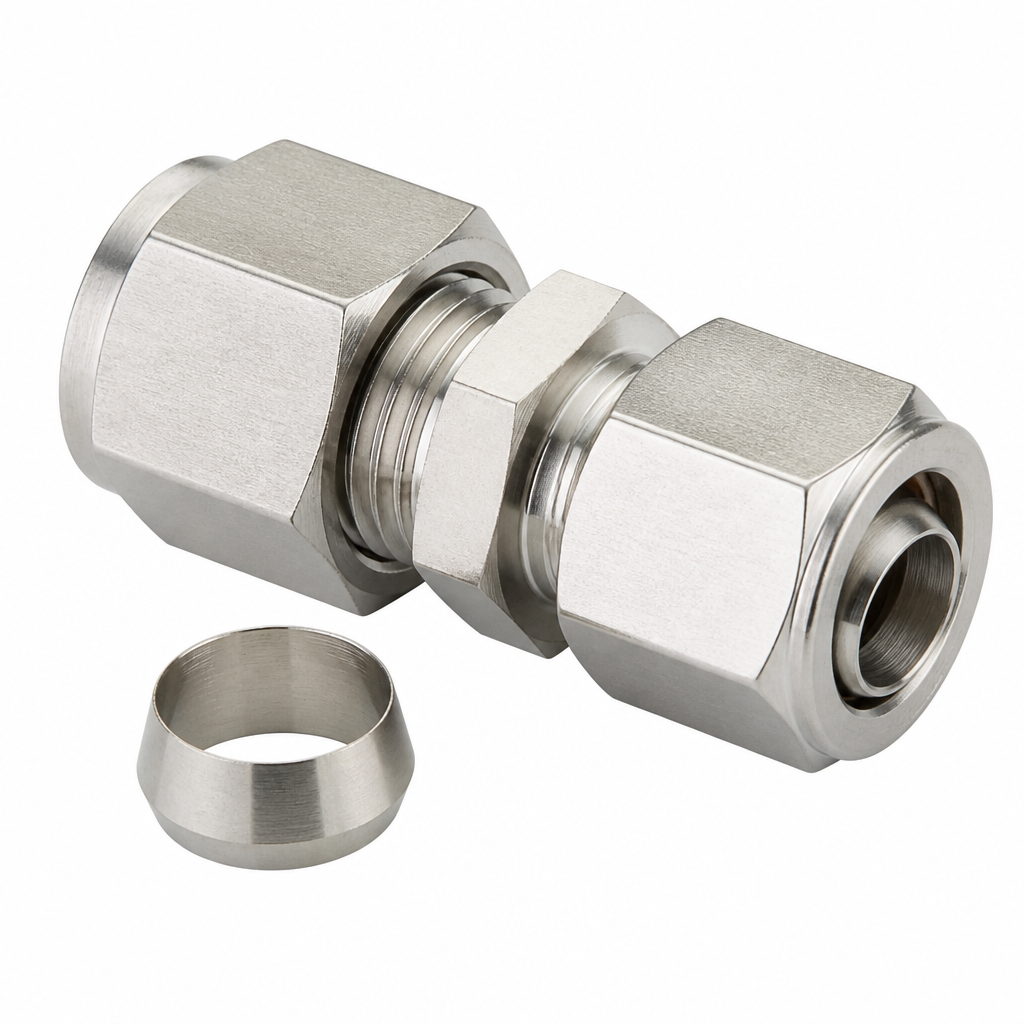 SS Ferrule Straight Coupling
