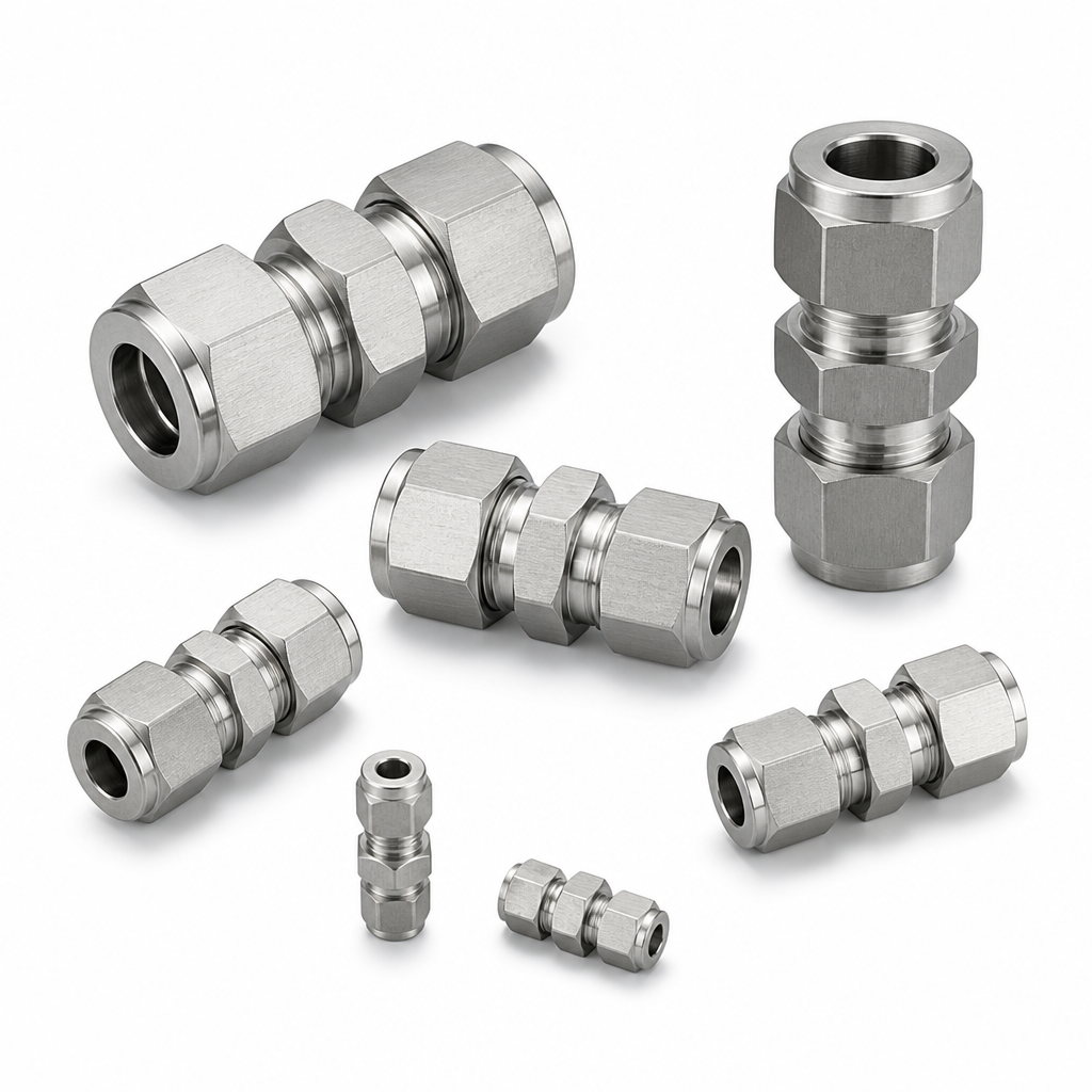 SS Ferrule Straight Coupling