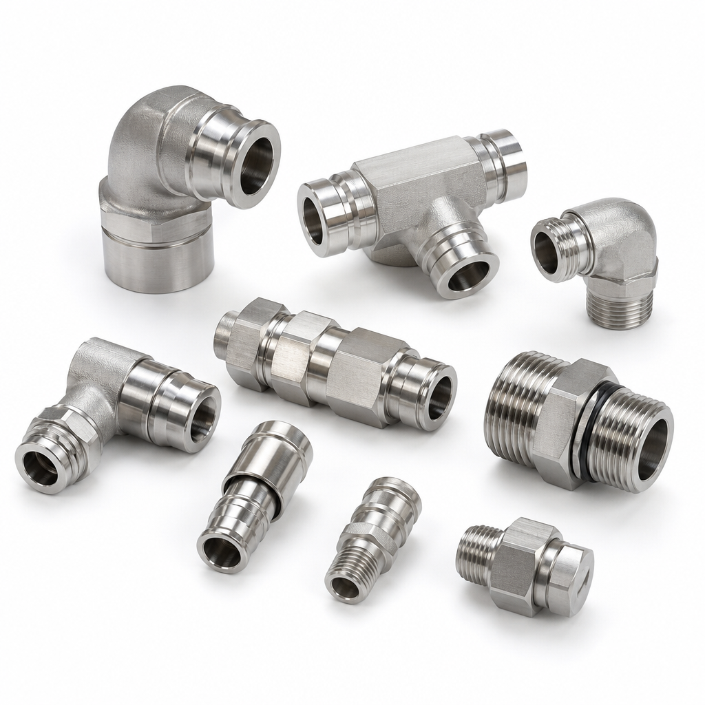 Metal pneumatic fittings