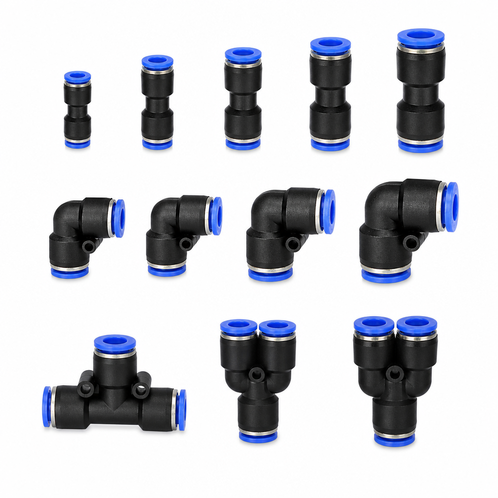 Pneumatic push-in fittings