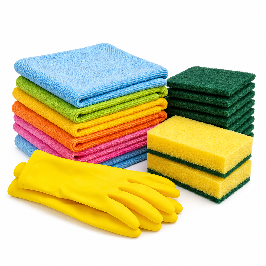 Cloths pads and gloves