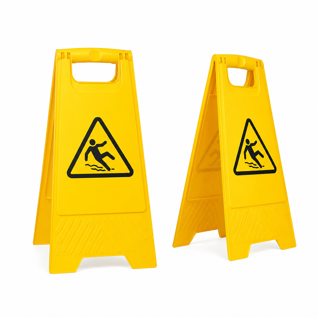 Wet floor signs